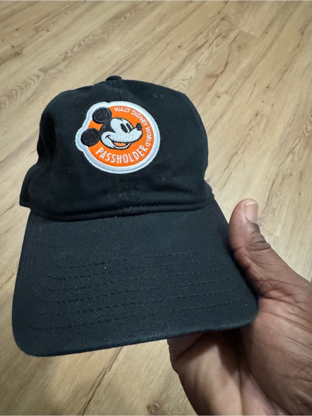 Rare Walt Disney world Passholder Mickey baseball hat cap adjustable Disney Park